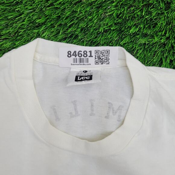 Vintage LEE US-Military Polo Team Shirt Large 21x28 White - Picture 9 of 15